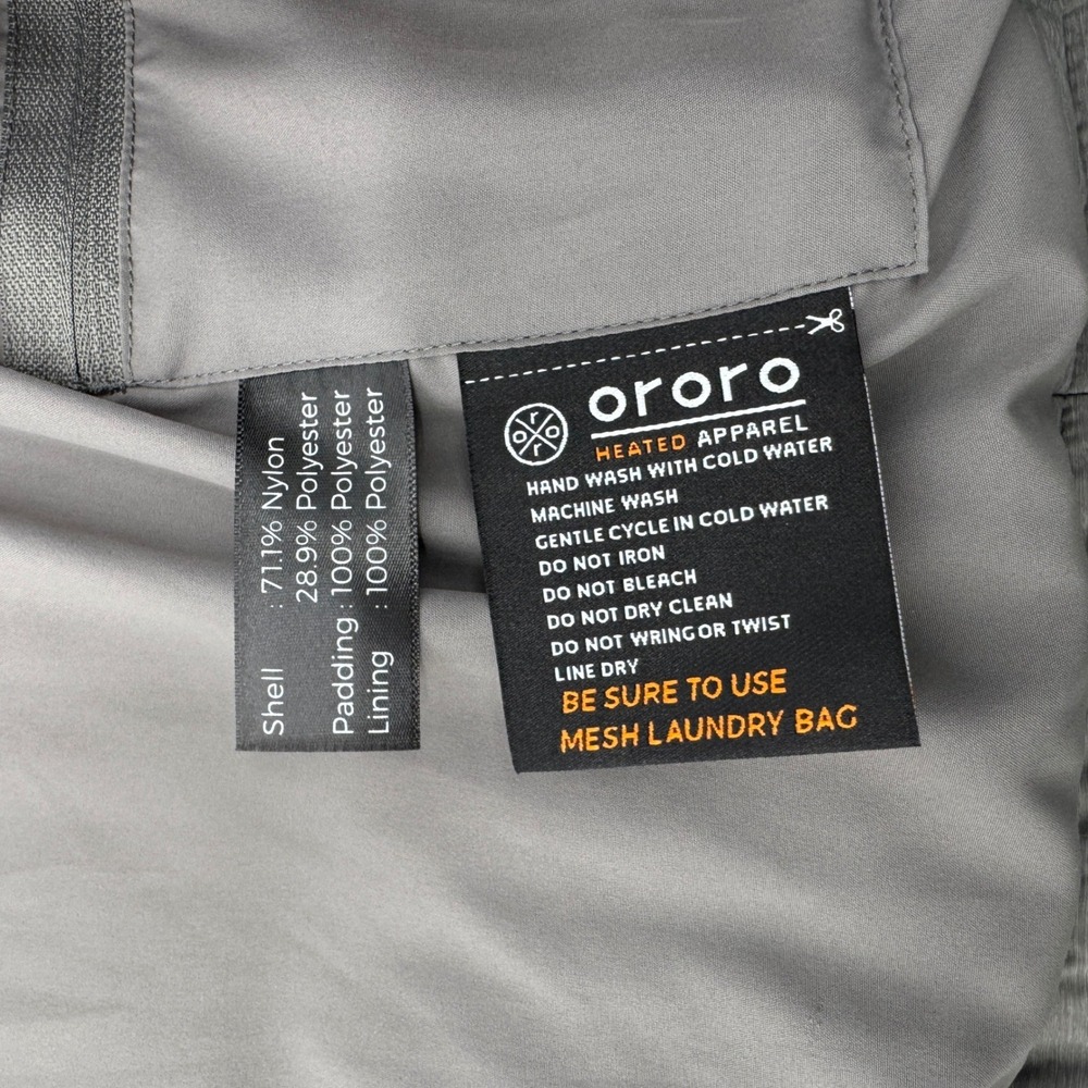 NEW Ororo Men XL Classic Heated Puffer Vest Insulated Flecking Gray NO BATTERY - Picture 8 of 10